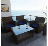 Galette de chaise 40x40x5 cm – Bleu Foncé – Coussin pour banquette et banc – Intérieur & extérieur