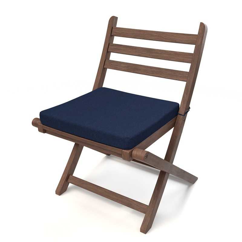 Galette de chaise 60x60x5 cm – Bleu Foncé – Coussin pour banquette et banc – Intérieur & extérieur