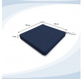 Galette de chaise 70x70x5 cm – Bleu Foncé – Coussin pour banquette et banc – Intérieur & extérieur