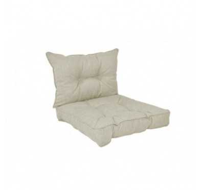 Set de 2 Coussins de Chaise de Jardin Beige 40x40 + 50x40