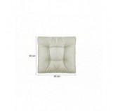 Set de 2 Coussins de Chaise de Jardin Beige 40x40 + 50x40