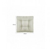 Set de 2 Coussins de Chaise de Jardin Beige 50x50 + 50x40