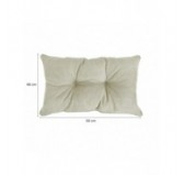 Set de 2 Coussins de Chaise de Jardin Beige 50x50 + 50x40