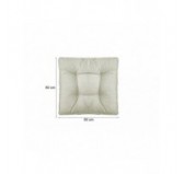 Set de 2 Coussins de Chaise de Jardin Beige 60x60 + 60x40