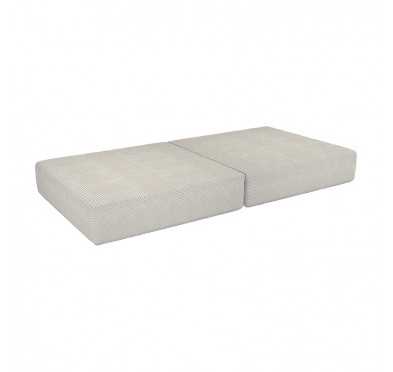 Matelas pliable 160×80×15 cm pour canapé modulable enfant en velours côtelé, couleur Nuage Vanille