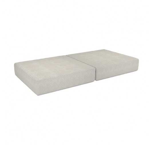 Matelas pliable 160×80×15 cm pour canapé modulable enfant en velours côtelé, couleur Nuage Vanille