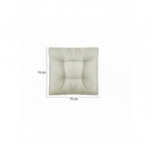 Set de 2 Coussins de Chaise de Jardin Beige 70x70 + 70x40