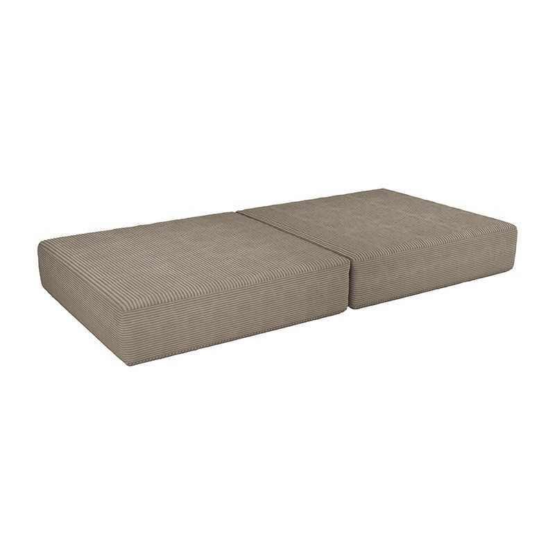 Matelas pliable 160×80×15 cm pour canapé modulable enfant en velours côtelé, couleur Caramel Chaud