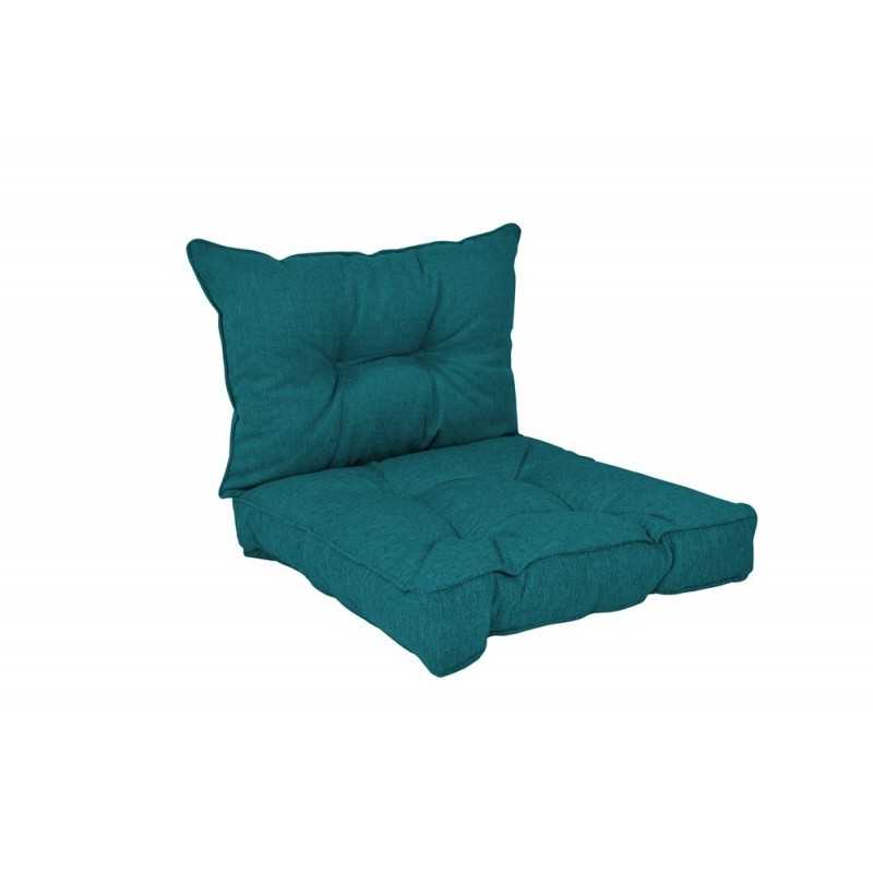 Set de 2 Coussins de Chaise de Jardin Vert Foncé 40x40 + 50x40