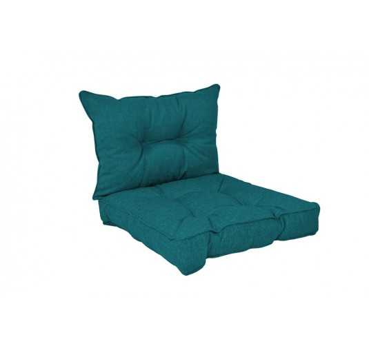 Set de 2 Coussins de Chaise de Jardin Vert Foncé 40x40 + 50x40