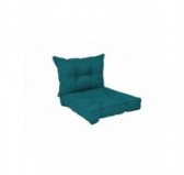 Set de 2 Coussins de Chaise de Jardin Vert Foncé 40x40 + 50x40