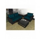 Set de 2 Coussins de Chaise de Jardin Vert Foncé 40x40 + 50x40