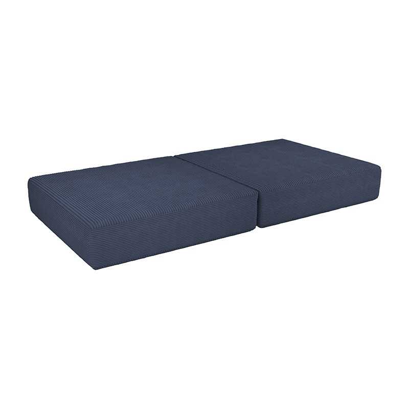Matelas pliable 160×80×15 cm pour canapé modulable enfant en velours côtelé, couleur Ciel Nocturne