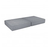 Matelas pliable 160×80×15 cm pour canapé modulable enfant en velours côtelé, couleur Gris Lapin