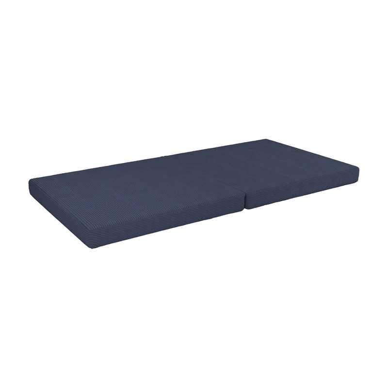 Matelas pliable 160×80×8 cm pour canapé modulable enfant en velours côtelé, couleur Ciel Nocturne