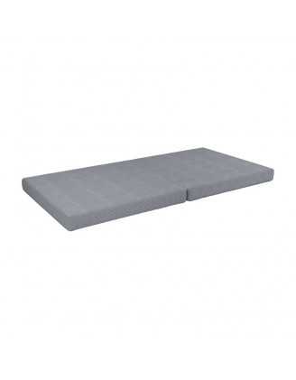 Matelas pliable 160×80×8 cm pour canapé modulable enfant en velours côtelé, couleur Gris Lapin