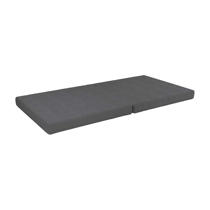 Matelas pliable 160×80×8 cm pour canapé modulable enfant en velours côtelé, couleur Galet Nocturne