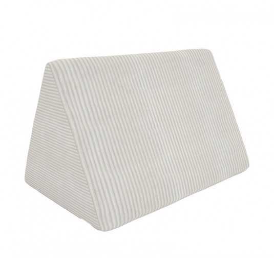 Coussin triangulaire 55×35×35 cm pour canapé modulable enfant en velours côtelé, couleur Nuage Vanille
