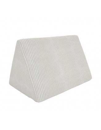 Coussin triangulaire 55×35×35 cm pour canapé modulable enfant en velours côtelé, couleur Nuage Vanille