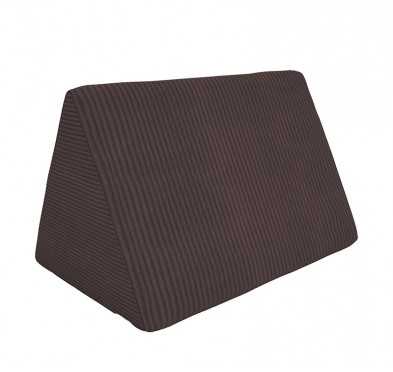 Coussin triangulaire 55×35×35 cm pour canapé modulable enfant en velours côtelé, couleur Brun Chocolat