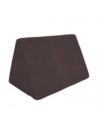 Coussin triangulaire 55×35×35 cm pour canapé modulable enfant en velours côtelé, couleur Brun Chocolat