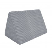 Coussin triangulaire 55×35×35 cm pour canapé modulable enfant en velours côtelé, couleur Gris Lapin