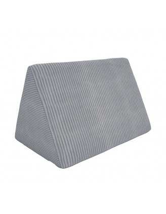 Coussin triangulaire 55×35×35 cm pour canapé modulable enfant en velours côtelé, couleur Gris Lapin