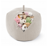 Sac de rangement pour jouets et pouf enfant | Velours côtelé | 85x85x50 cm | Crépuscule Sableux