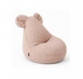 Pouf Enfant avec Oreilles de Souris | Bouclé | 68x68x50 cm | Rose Bonbon