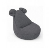 Pouf Enfant avec Oreilles de Souris | Velours côtelé | 68x68x50 cm | Galet Nocturne