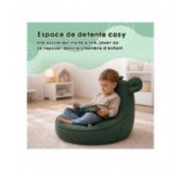 Pouf Enfant avec Oreilles de Souris | Velours côtelé | 68x68x50 cm | Galet Nocturne