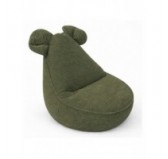Pouf Enfant avec Oreilles de Souris | Velours côtelé | 68x68x50 cm | Pois de Printemps