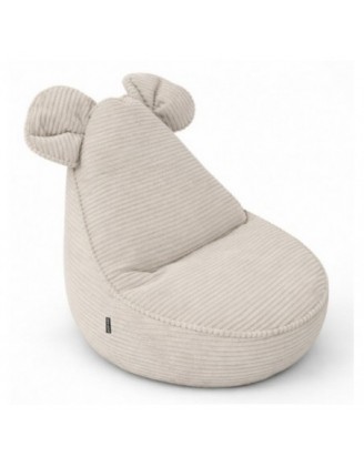 Pouf Enfant avec Oreilles de Souris | Velours côtelé | 68x68x50 cm | Crépuscule Sableux