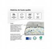 Coussin Bain de Soleil | Imperméable et Déperlant | 200x60x13 cm | Noir
