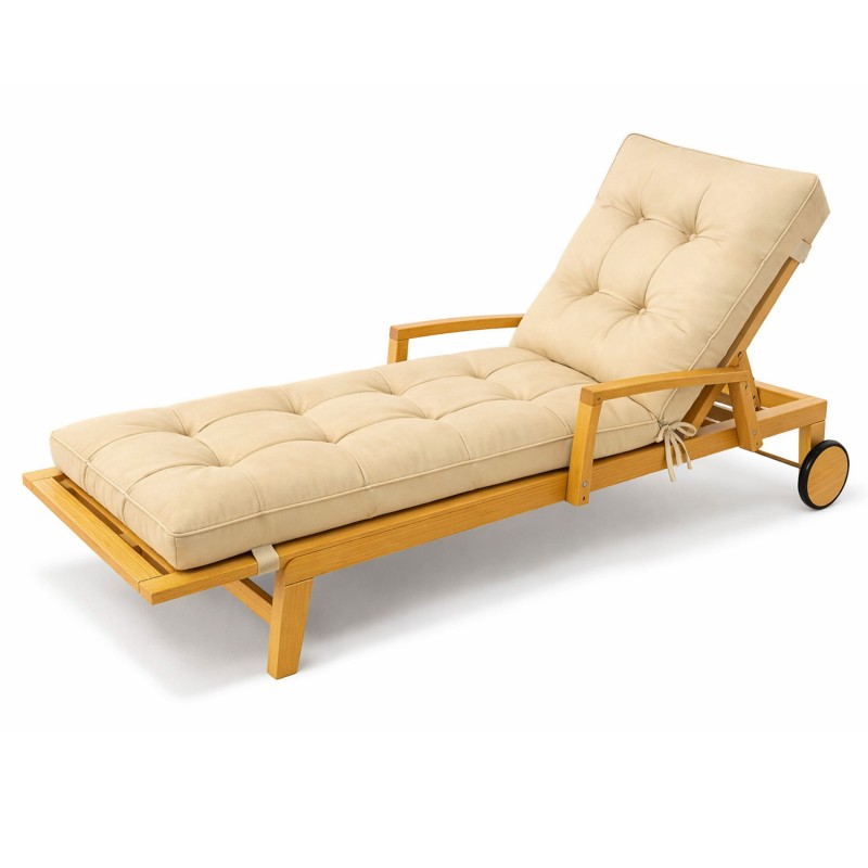 Coussin Bain de Soleil | Imperméable et Déperlant | 200x60x13 cm | Beige