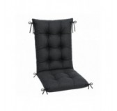 Coussin Chaise Jardin Dossier Haut | Imperméable | 120x50x10 cm | Anthracite