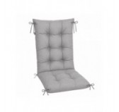 Coussin Chaise Jardin Dossier Haut | Imperméable | 120x50x10 cm | Gris