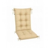 Coussin Chaise Jardin Dossier Haut | Imperméable | 120x50x10 cm | Beige