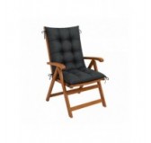 Set de 2 Coussins Chaise Jardin Dossier Haut | Imperméables | 120x50x10 cm | Anthracite Set de 2 Coussins Chaise Jardin Dossier Haut | Imperméables | 120x50x10 cm | Anthracite