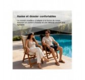 Set de 4 Coussins Chaise Jardin Dossier Haut | Imperméables | 120x50x10 cm | Gris Set de 4 Coussins Chaise Jardin Dossier Haut | Imperméables | 120x50x10 cm | Gris