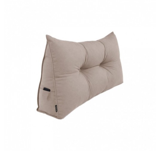 Coussin Dossier Canapé et Lit | Coussin de Lecture | 70x50x20 cm | Beige