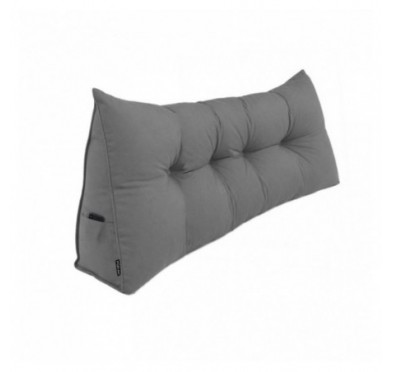 Coussin Dossier Canapé et Lit | Coussin de Lecture | 180x50x20 cm | Gris