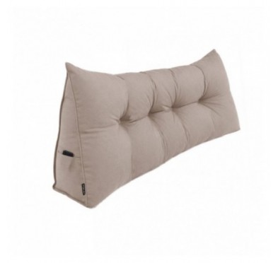 Coussin Dossier Canapé et Lit | Coussin de Lecture | 180x50x20 cm | Beige
