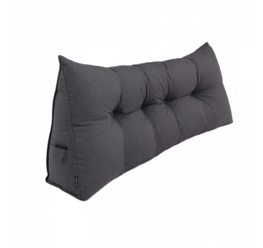 Coussin Dossier Canapé et Lit | Coussin de Lecture | 180x50x20 cm | Anthracite