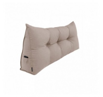 Coussin Dossier Canapé et Lit | Coussin de Lecture | 160x50x20 cm | Beige