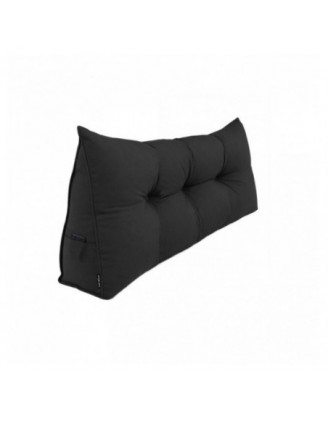 Coussin Dossier Canapé et Lit | Coussin de Lecture | 160x50x20 cm | Noir