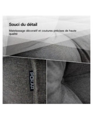 Coussin Dossier Canapé et Lit | Coussin de Lecture | 160x50x20 cm | Noir