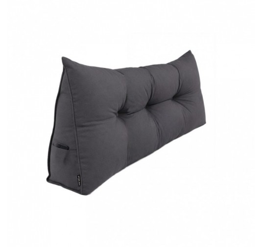 Coussin Dossier Canapé et Lit | Coussin de Lecture | 140x50x20 cm | Anthracite
