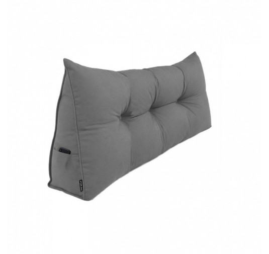 Coussin Dossier Canapé et Lit | Coussin de Lecture | 120x50x20 cm | Gris
