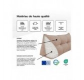 Coussin Dossier Canapé et Lit | Coussin de Lecture | 70x50x20 cm | Beige Coussin Dossier Canapé et Lit | Coussin de Lecture | 70x50x20 cm | Beige